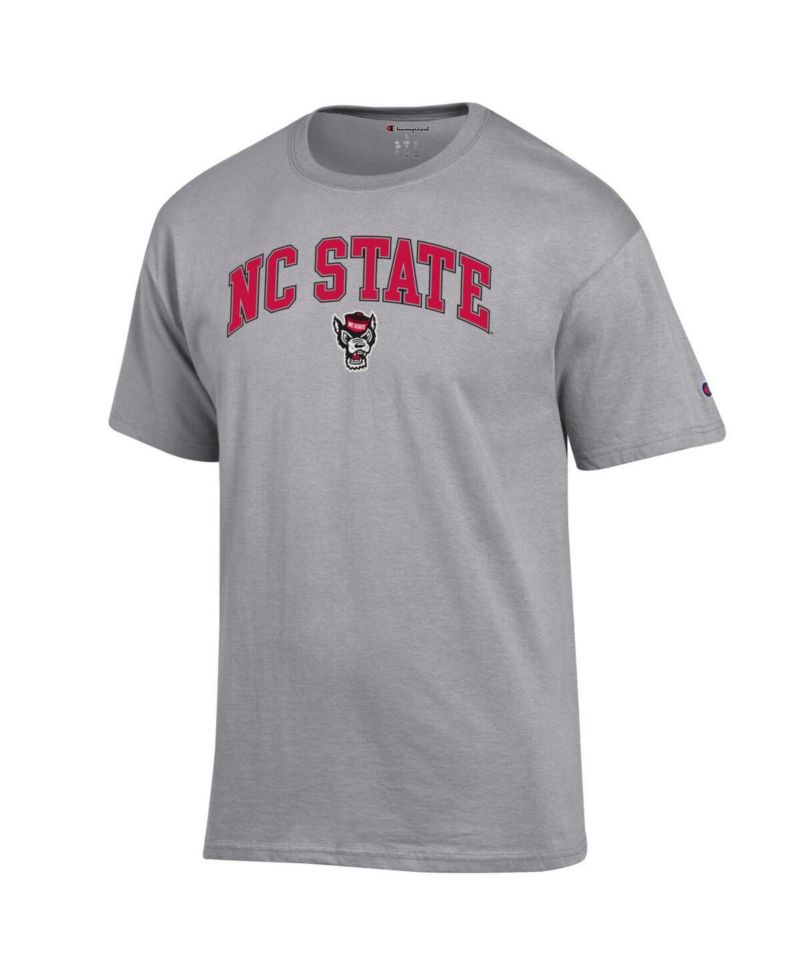 Men's Red NC State Wolfpack Arch Over Logo T-Shirt