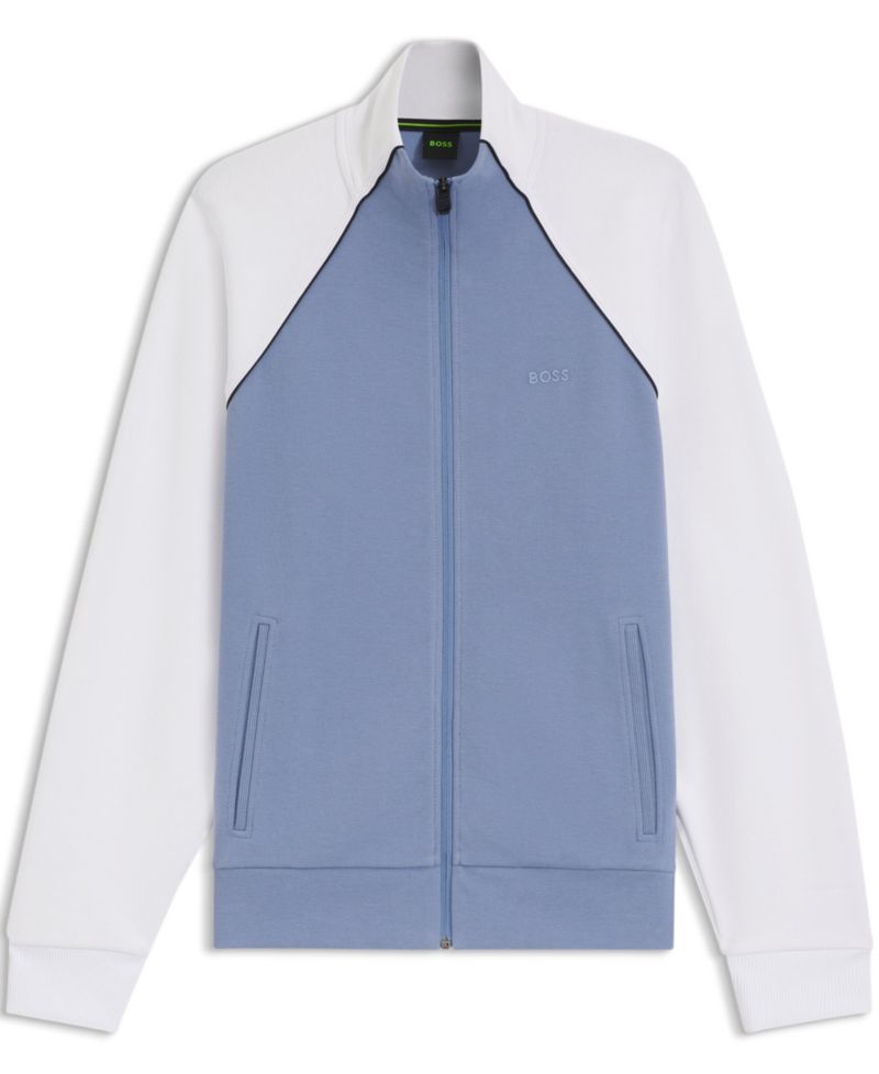 Men's Cotton-Blend Contrast Piping Sweatshirt