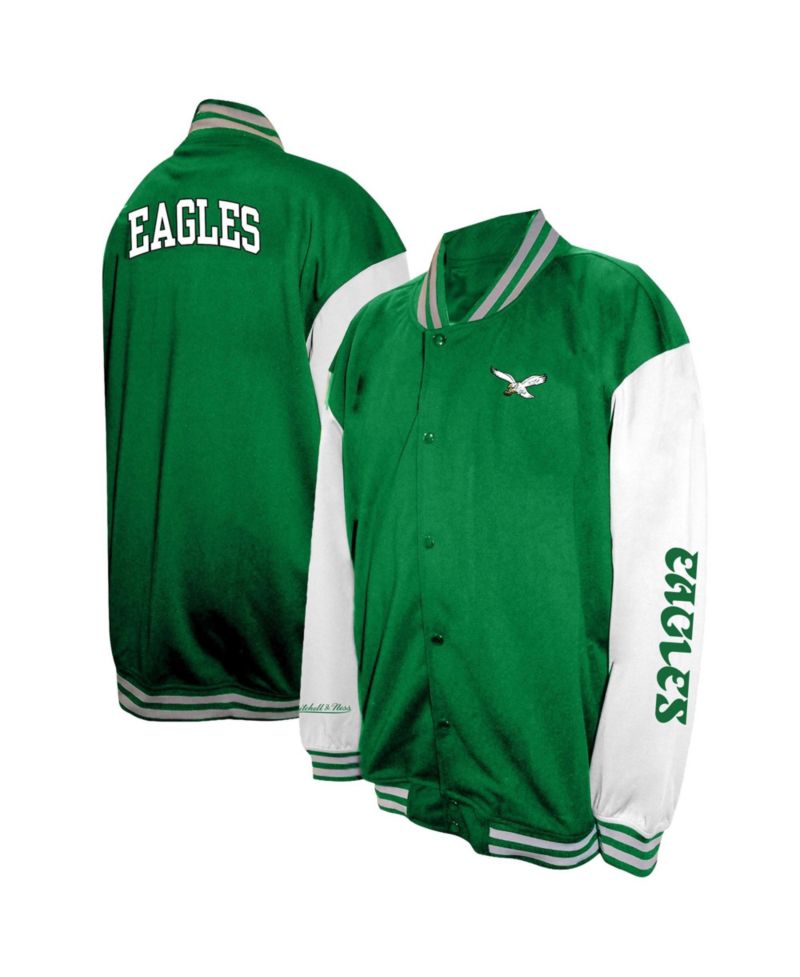 Men's Midnight Green Philadelphia Eagles Big Tall Full-Snap Varsity Jacket