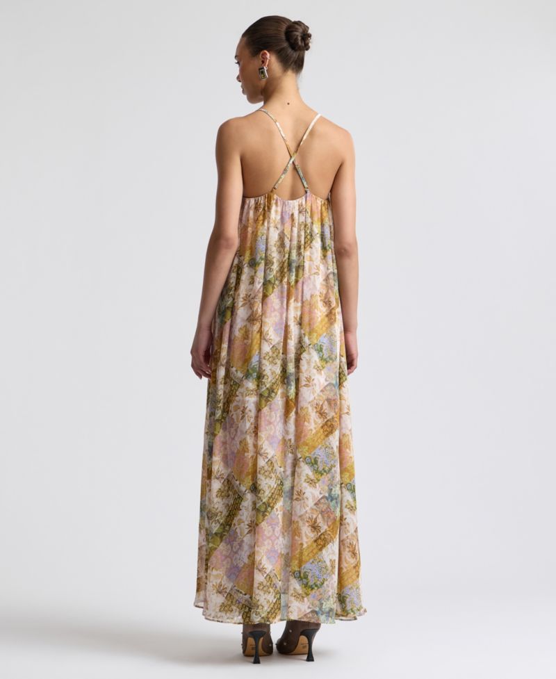 Women's Plunging Neckline A-Line Dress