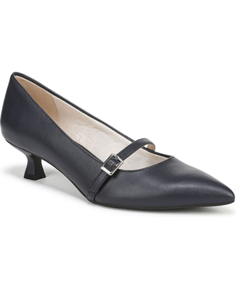 Women's Madelyn Mary Jane Pointed Toe Kitten Heel Pumps