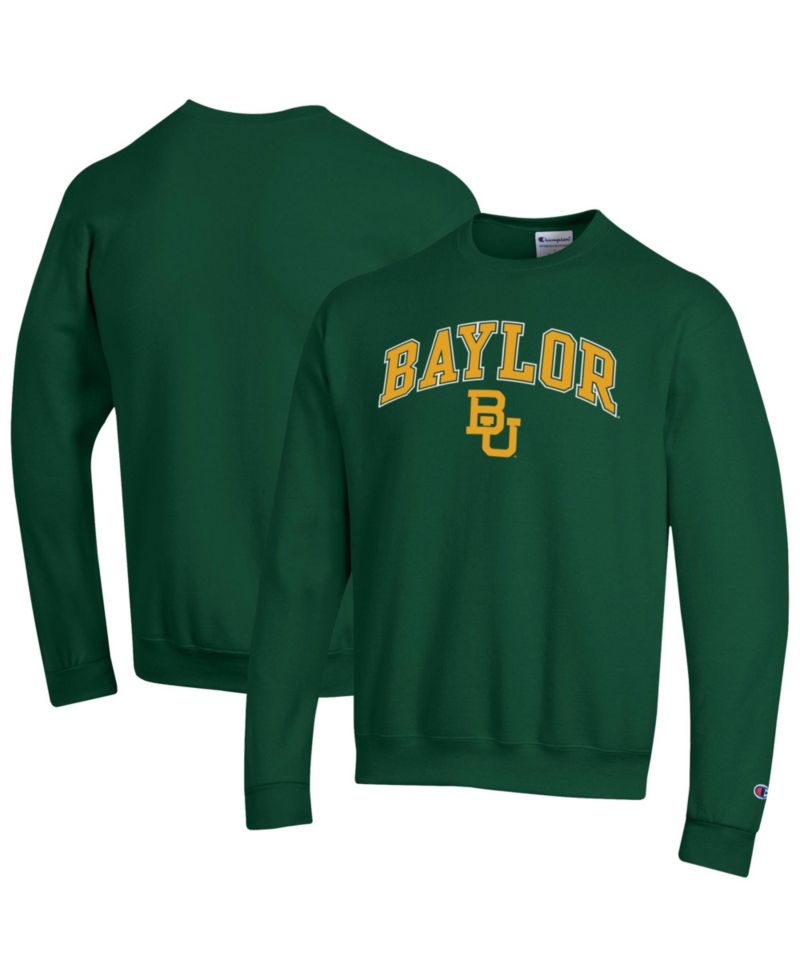 Men's Champion Green Baylor Bears Arch Over Logo Pullover Sweatshirt