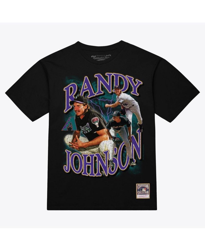 Men's Randy Johnson Black Arizona Diamondbacks Legendary Collage Player T-Shirt