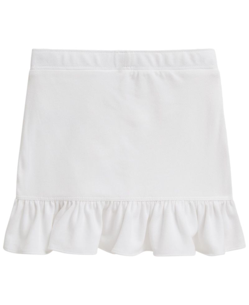 Girls' 2T-6X Ruffled Stretch Mesh Wrap Skort
