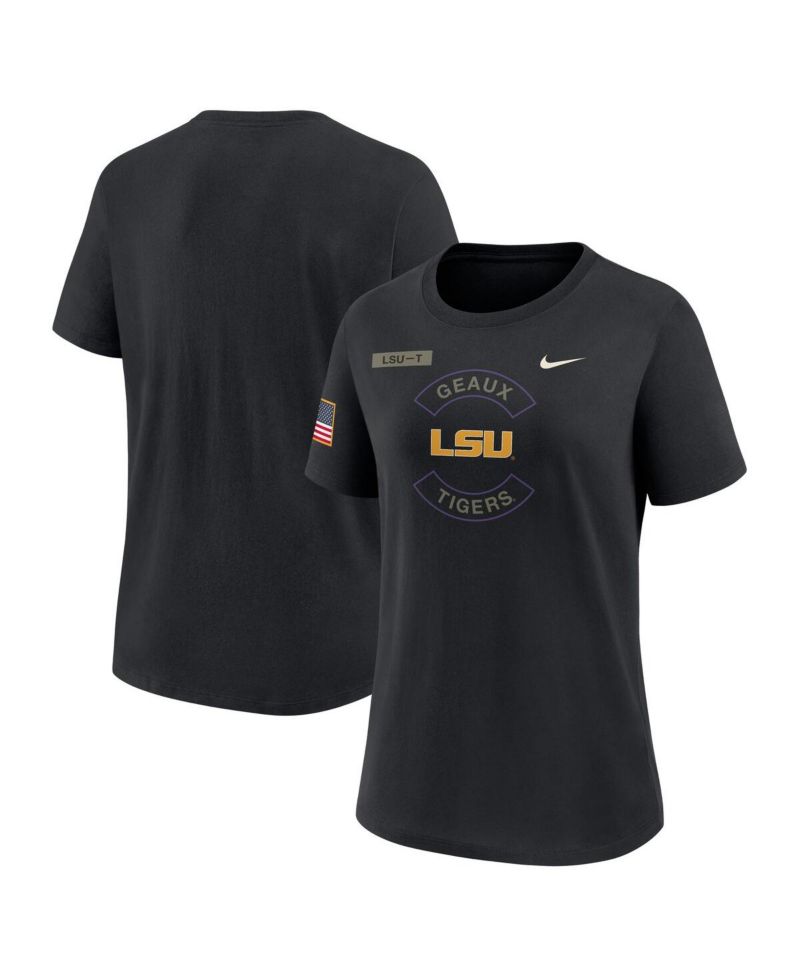 Women's Black LSU Tigers 2025 Military Appreciation Dri-FIT T-Shirt