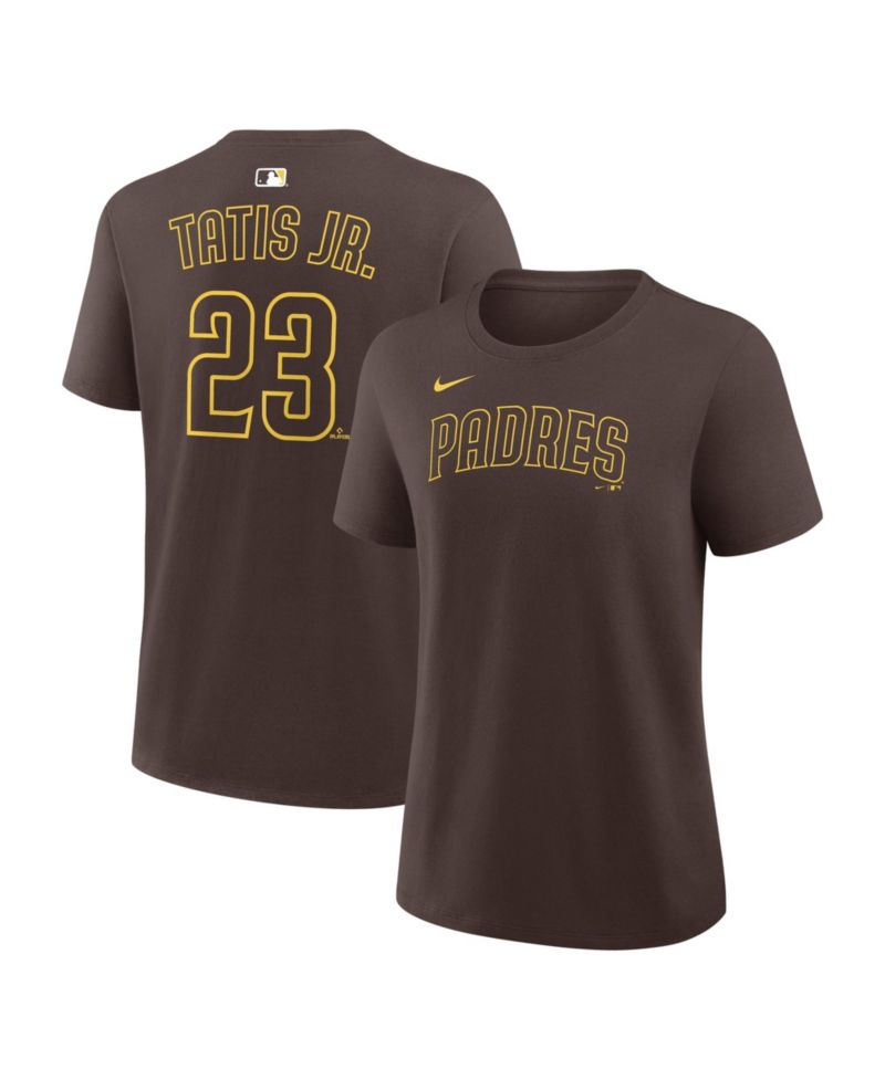 Women's Fernando Tatis Jr. Brown San Diego Padres Name & Number T-Shirt