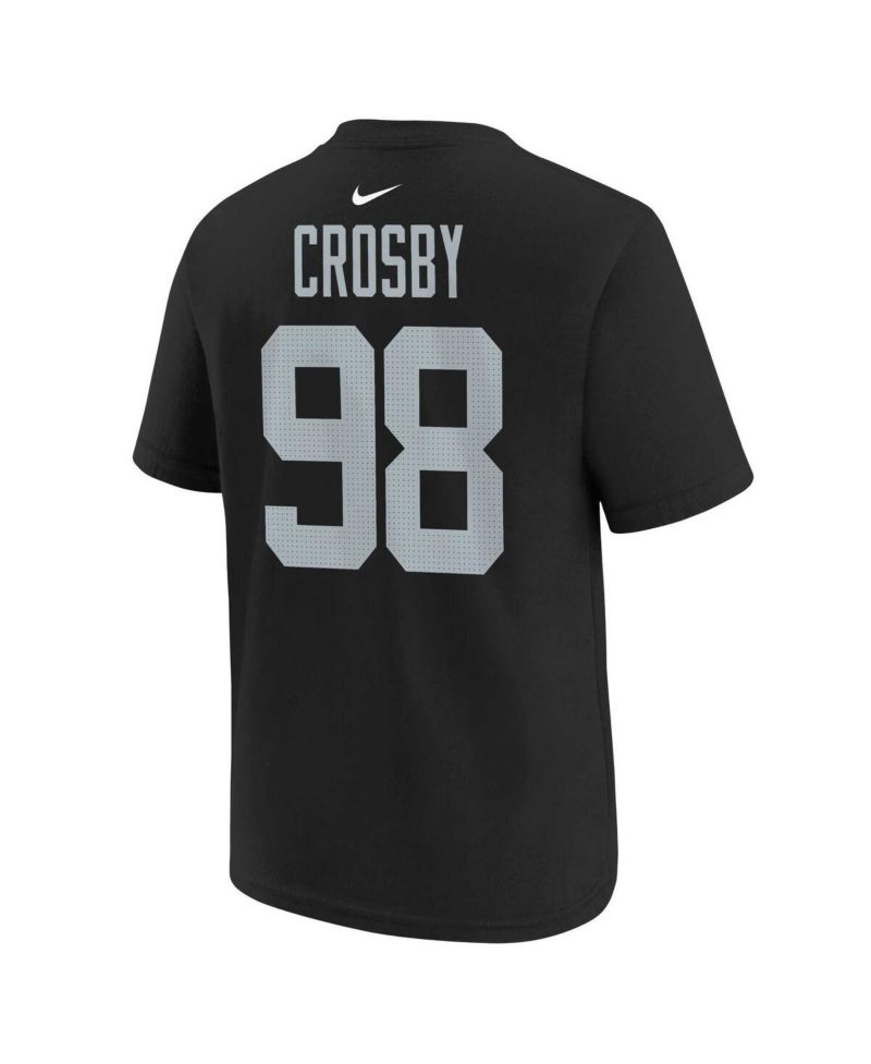 Youth Maxx Crosby Black Las Vegas Raiders Player Name and Number T-shirt