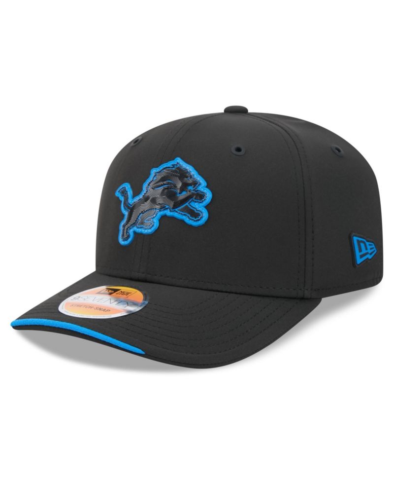 Men's Black Detroit Lions 2026 Sideline 9SEVENTY Adjustable Hat