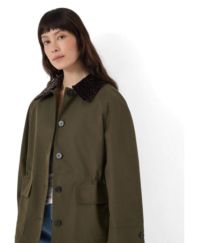 Women's Leopard Collar Barn Jacket