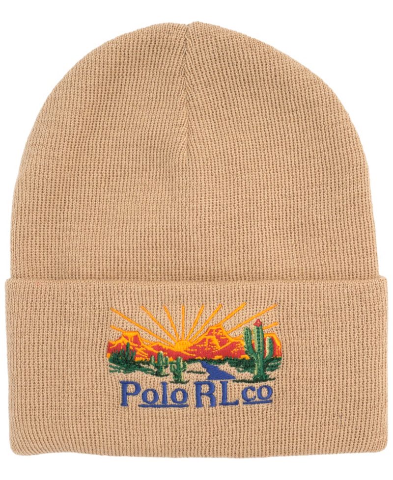 Men's Desert Embroidered Polo Beanie