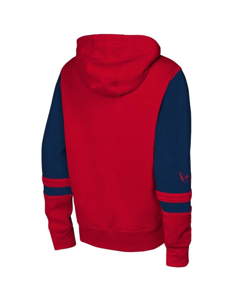 Big Boys and Girls Red Washington Capitals Face Off Full-Zip Hoodie