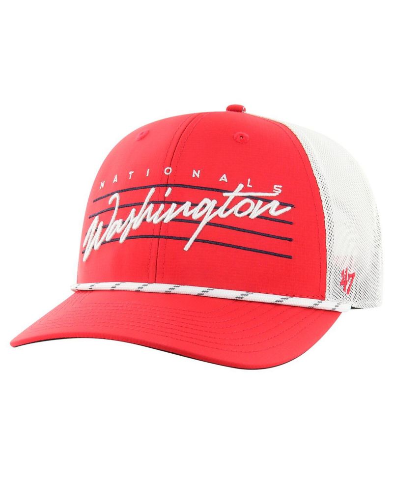 Men's Red Washington Nationals Downburst Trucker Adjustable Hat