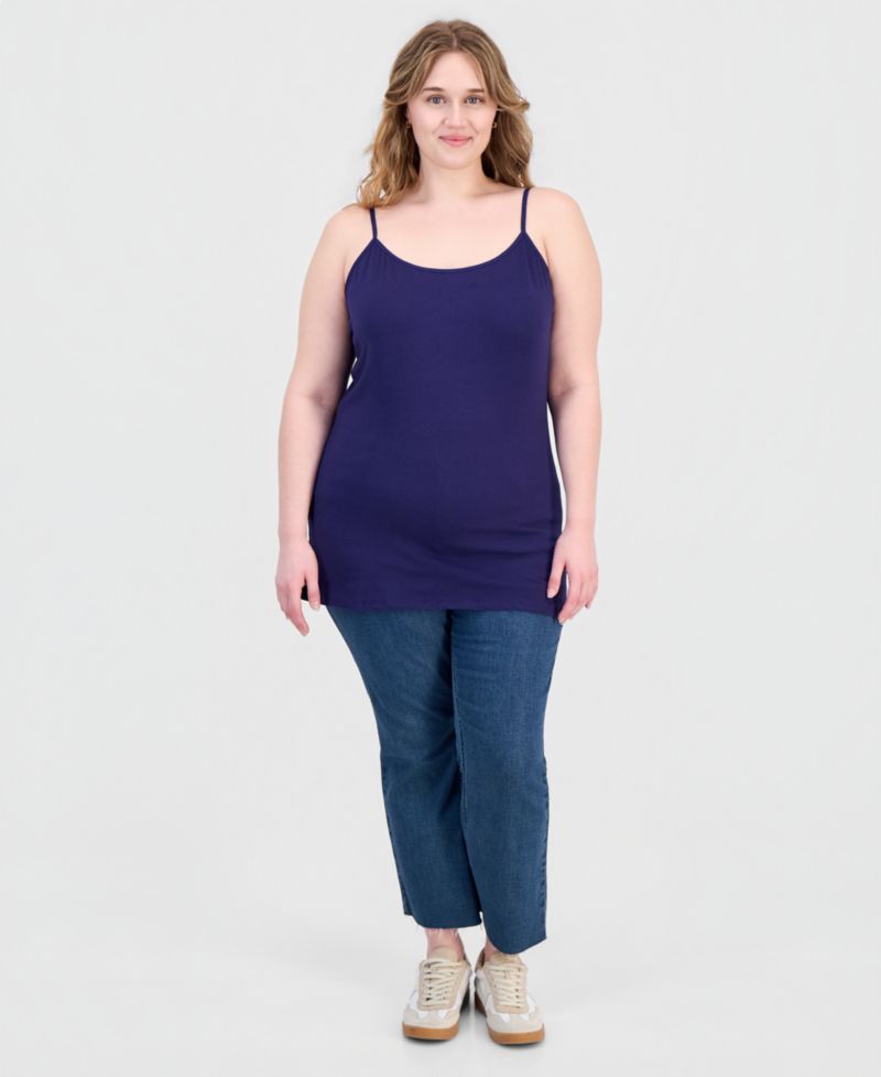 Trendy Plus Size Scoop-Neck Sleeveless Top