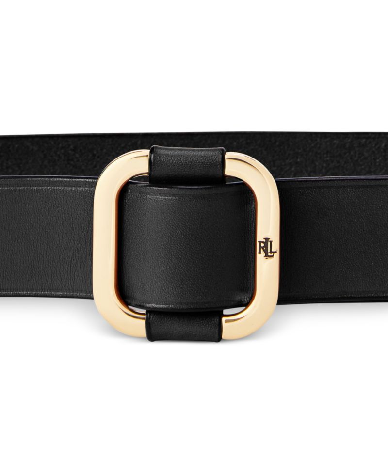 Women's Leather Slide-Buckle Belt