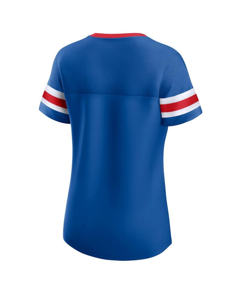 Women's Royal New York Giants Original State Lace-Up T-shirt