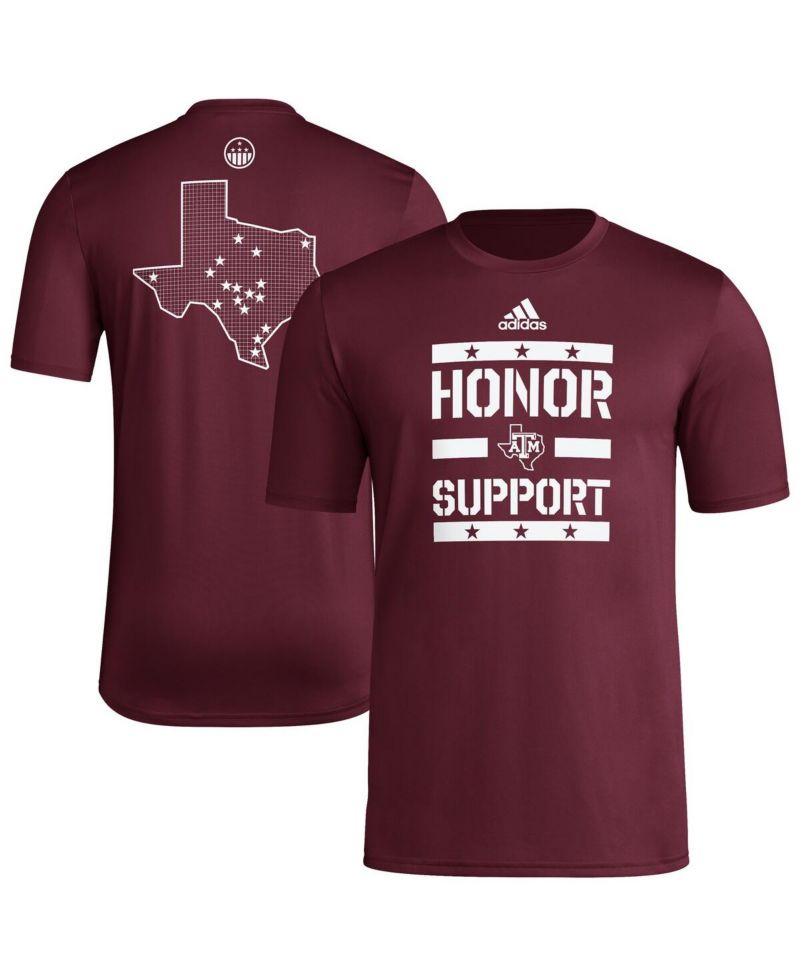 Men's Maroon Texas A&M Aggies Honor Support Pre-Game T-Shirt