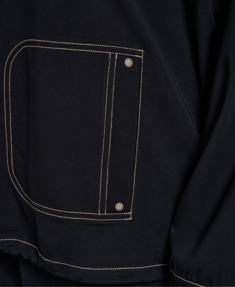 Plus Size Mock-Neck Zip-Front Jacket