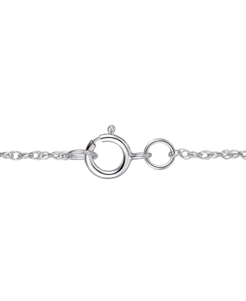 Diamond Emerald Shaped Halo Cluster 18" Pendant Necklace (1/3 ct. t.w.) in 14k White Gold