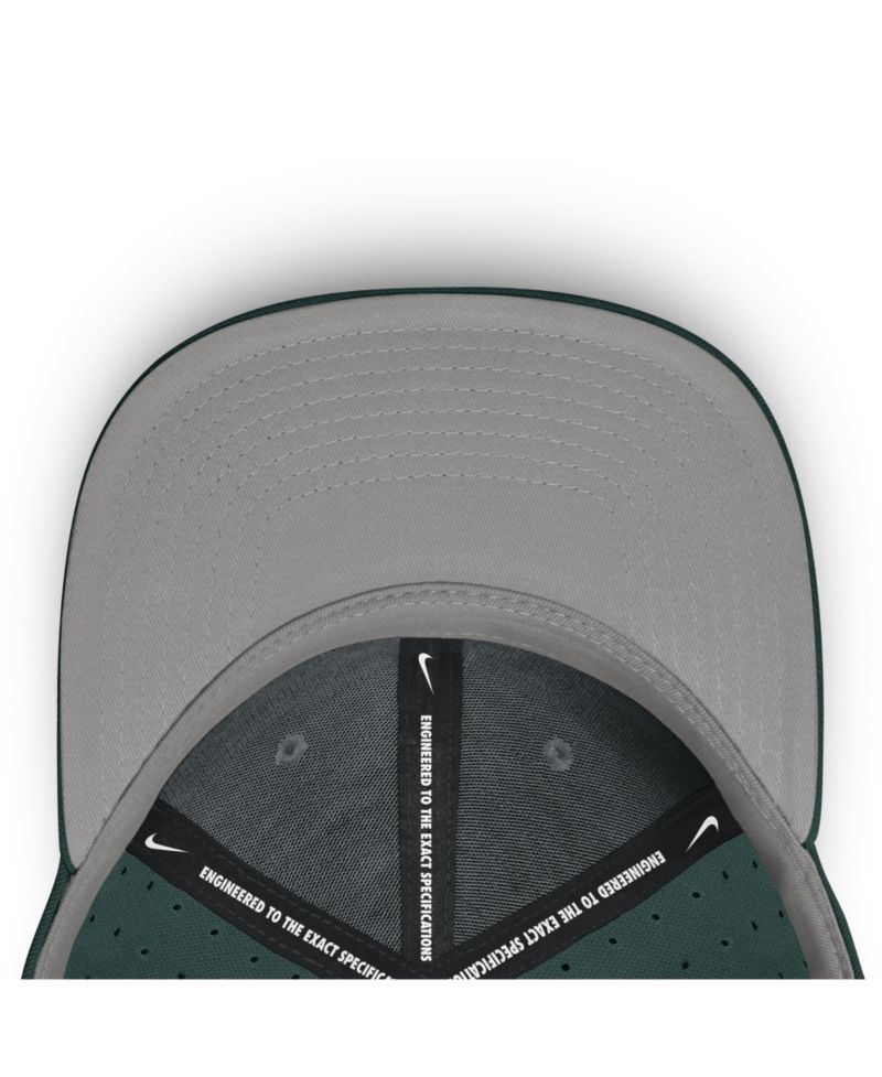Men's Green Michigan State Spartans On-Field Dugout True Performance Fitted Hat