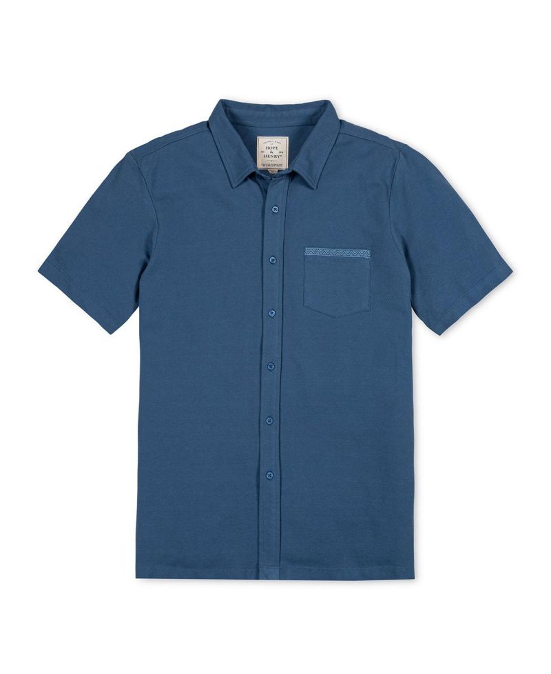 Men's Hope and Henry Organic Pique Short Sleeve Shirt