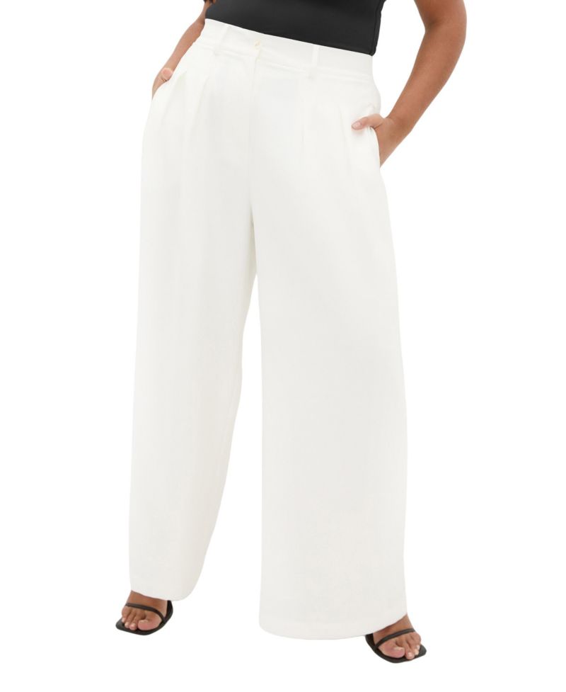 Plus Size Abbie Fully Lined Wide Leg Pant