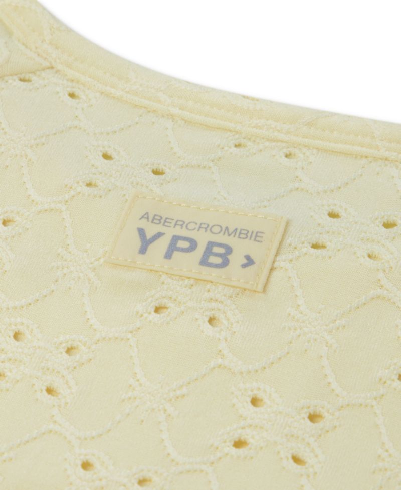 Girls' YPB Eyelet Ruched Baby T-Shirt