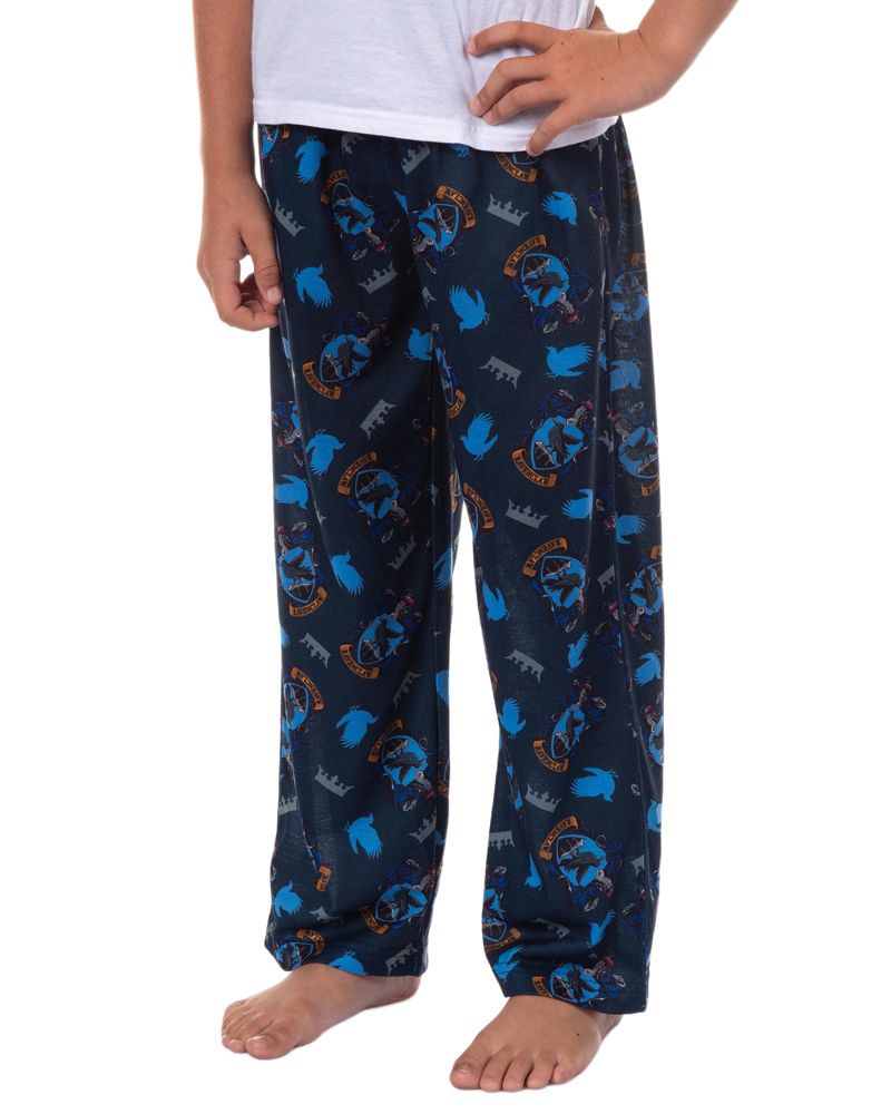 Pajamas Kids Boys House Crest Logo Lounge Sleep Pajama Pants - Gryffindor Hufflepuff Ravenclaw Slytherin