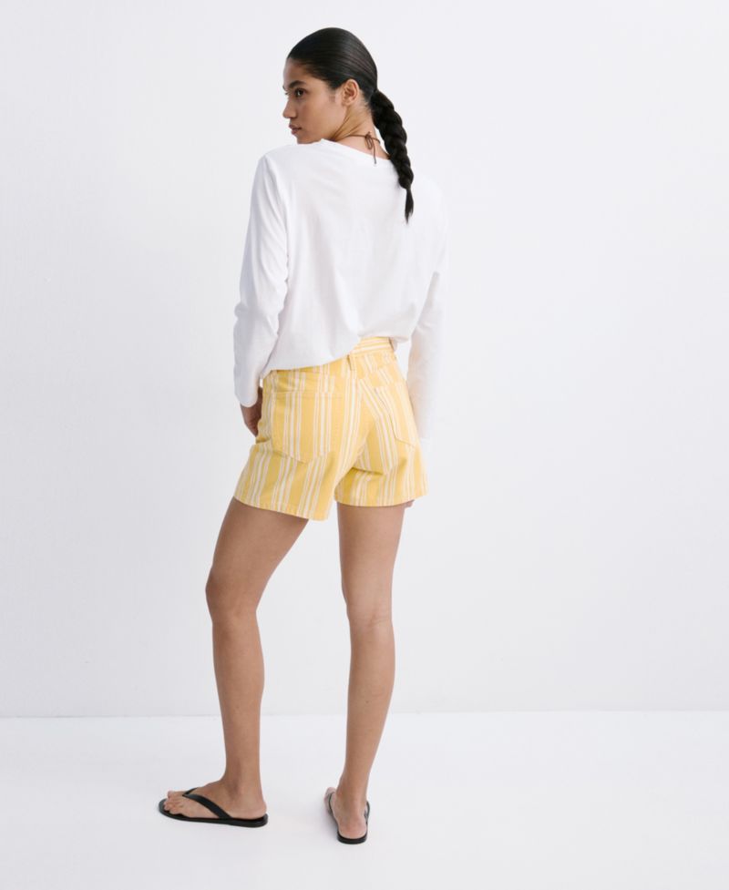 Women's Striped Straight-Fit Shorts