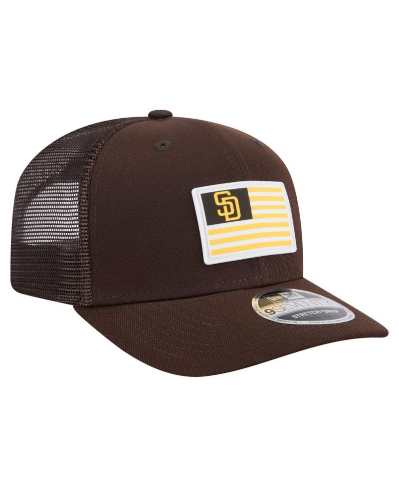 Men's Brown San Diego Padres Flag 9SEVENTY Stretch-Snap Hat