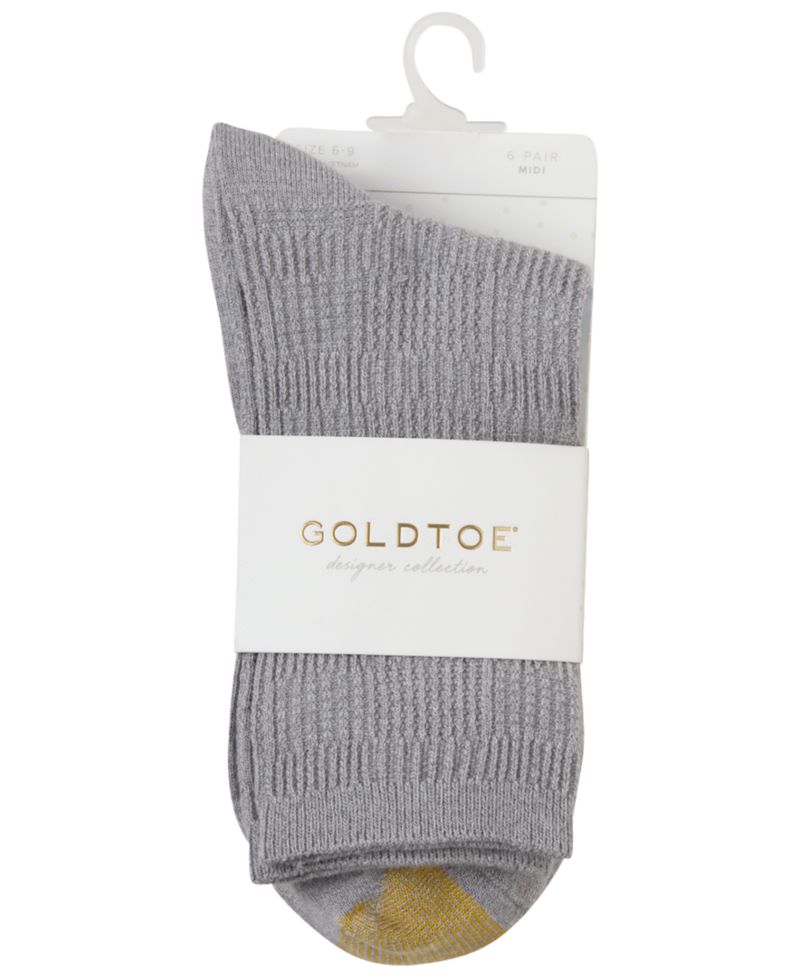 Women's Ribbed Mid-Calf Crew Socks, 6-Pack