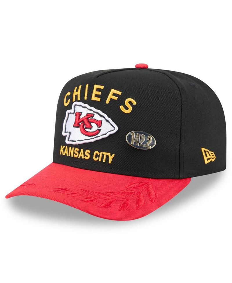 Men's Black/Red Kansas City Chiefs 2025 NFL Draft On Stage A-Frame 59FIFTY Fitted Hat