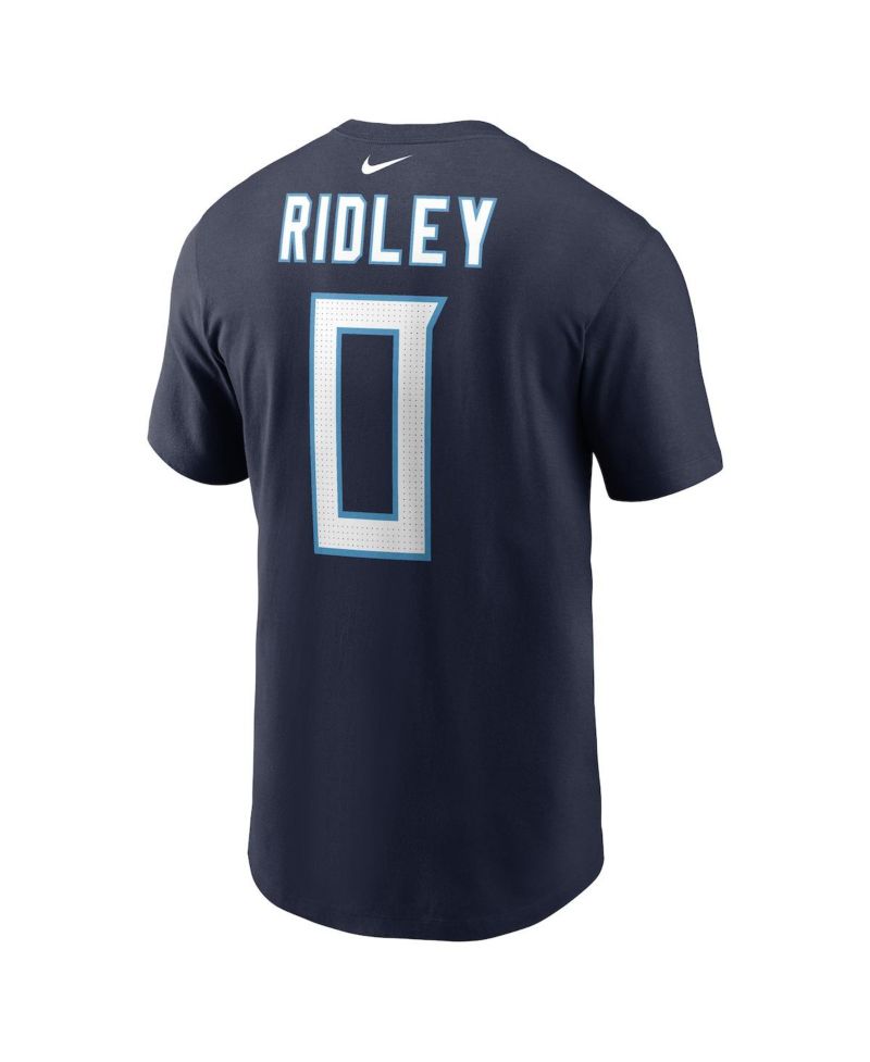 Men's Calvin Ridley Navy Tennessee Titans Player Name & Number T-Shirt