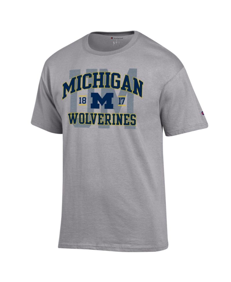 Men's Heather Gray Michigan Wolverines Varsity T-Shirt