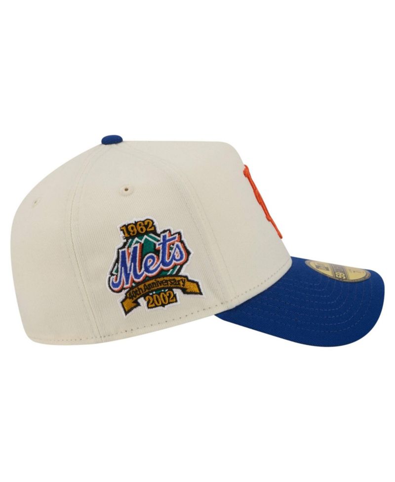 Men's Cream New York Mets Chrome A-Frame 59FORTY Fitted Hat