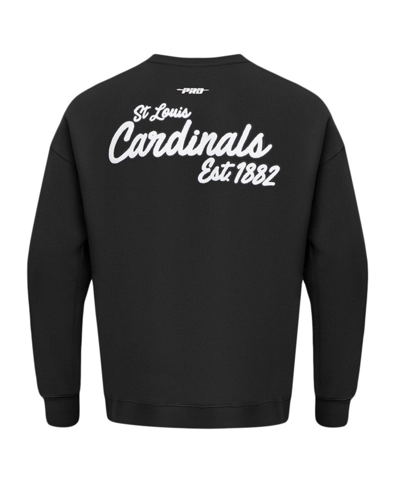 Men's Black St. Louis Cardinals Paint The City Dropped Shoulder Pullover Sweatshirt