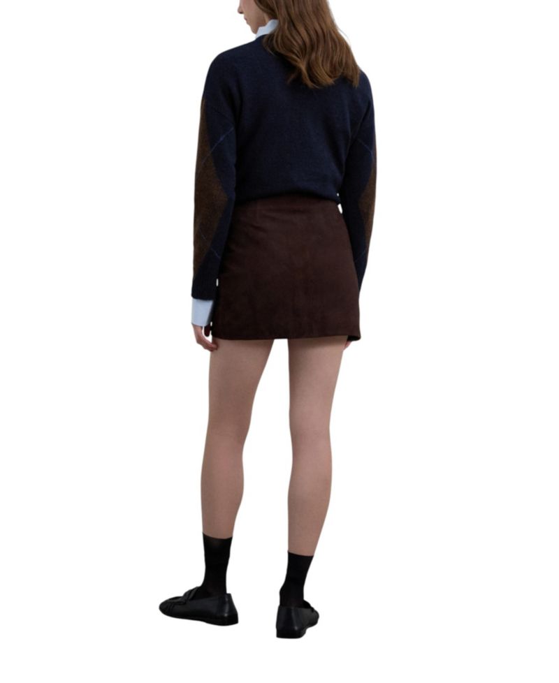 Women's Suede midi skirt