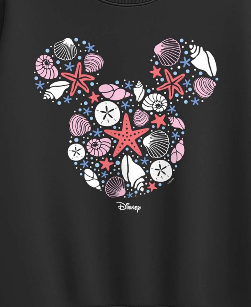 Plus Size Mickey Mouse Graphic-Print Sweatshirt with Ribbed Cuffs and Hem