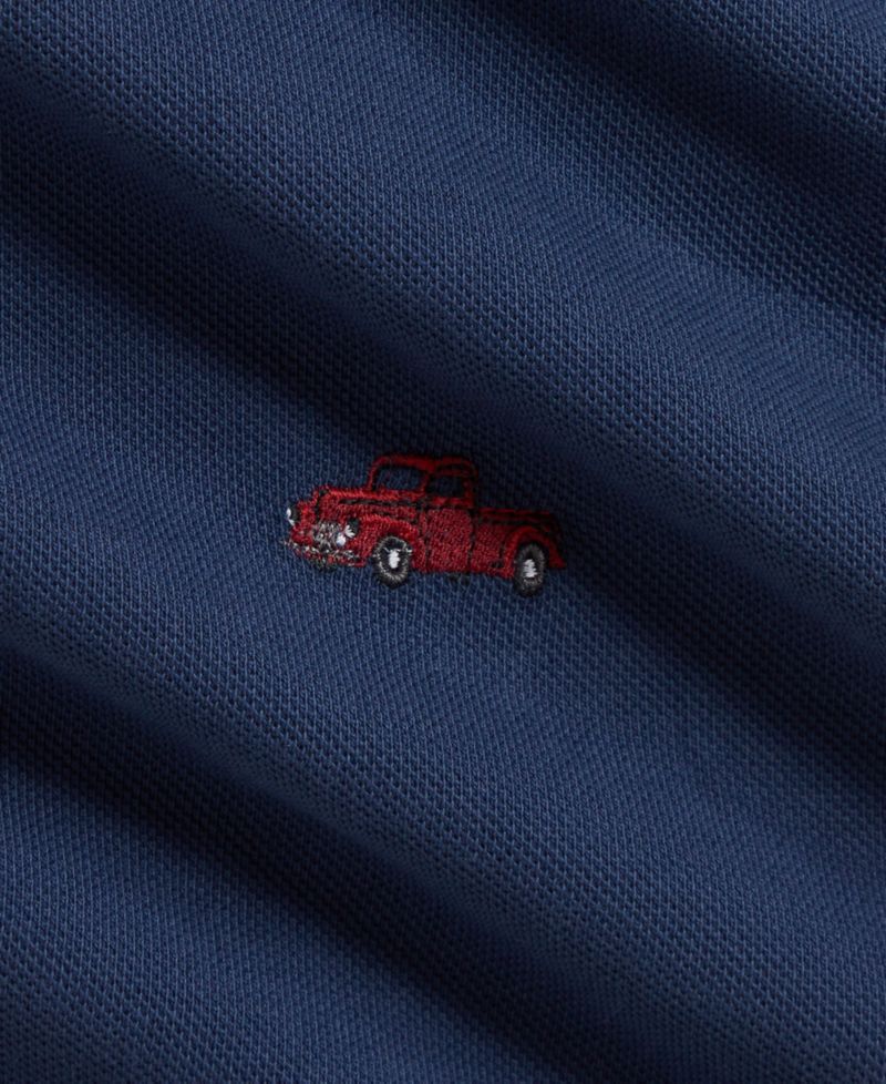 Baby Boys' Truck-Embroidered Cotton Polo Coverall