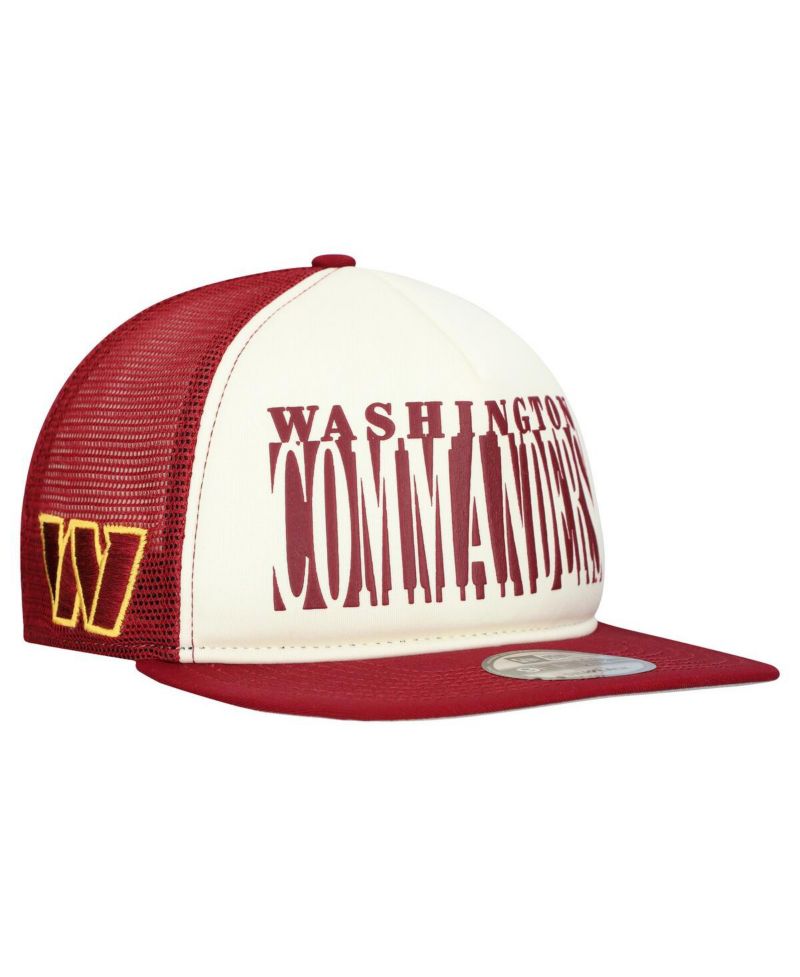 Men's Cream/Burgundy Washington Commanders Cutout A-Frame 9FIFTY Snapback Hat