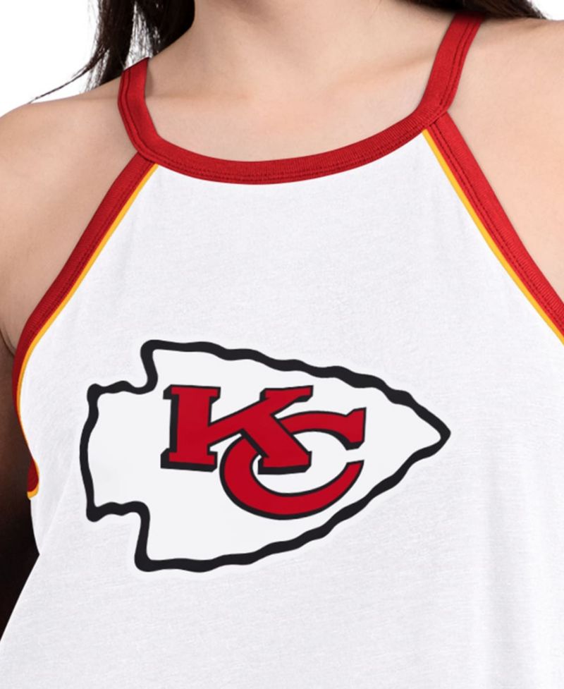 Women's White Kansas City Chiefs Redemption Win Slub Tank Top