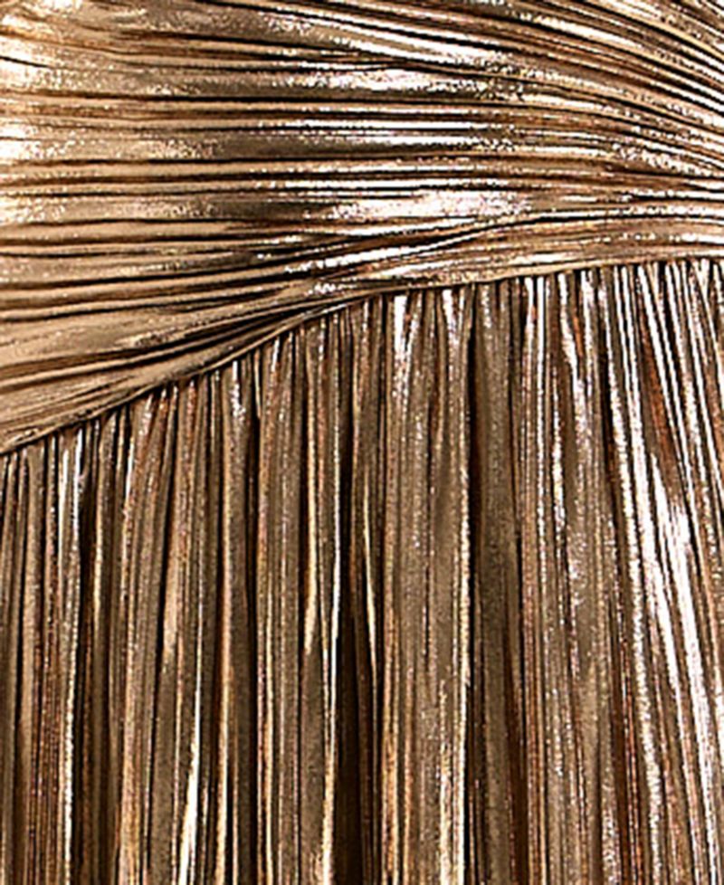 Women's Sweetheart Metallic Ruched Gown
