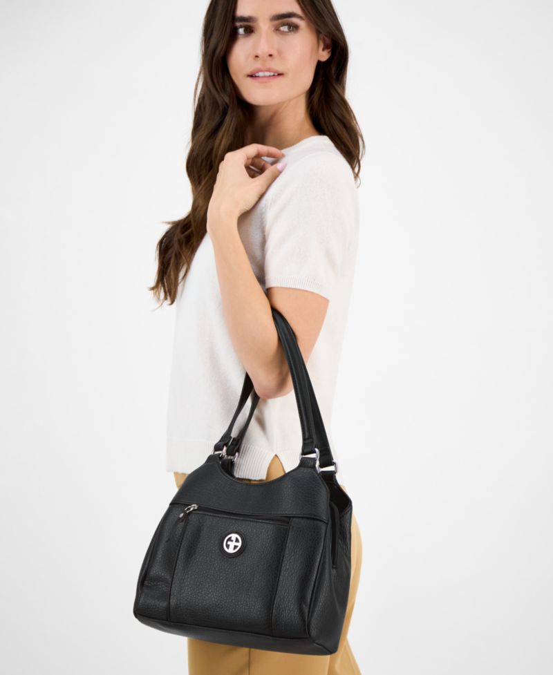 Pebbled 4-Poster Tote