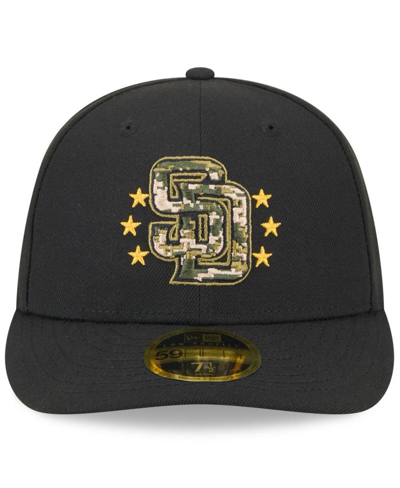 Men's Black San Diego Padres 2024 Armed Forces Day Low Profile 59FIFTY Fitted Hat