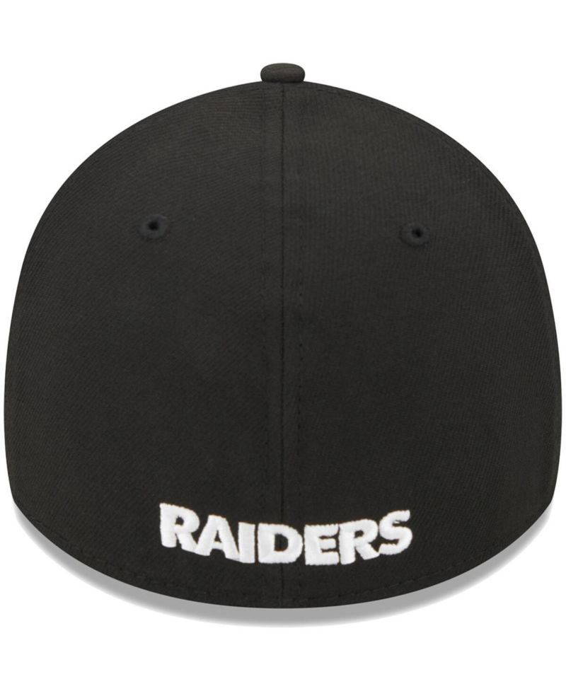 Men's Black Las Vegas Raiders Main 39THIRTY Flex Hat