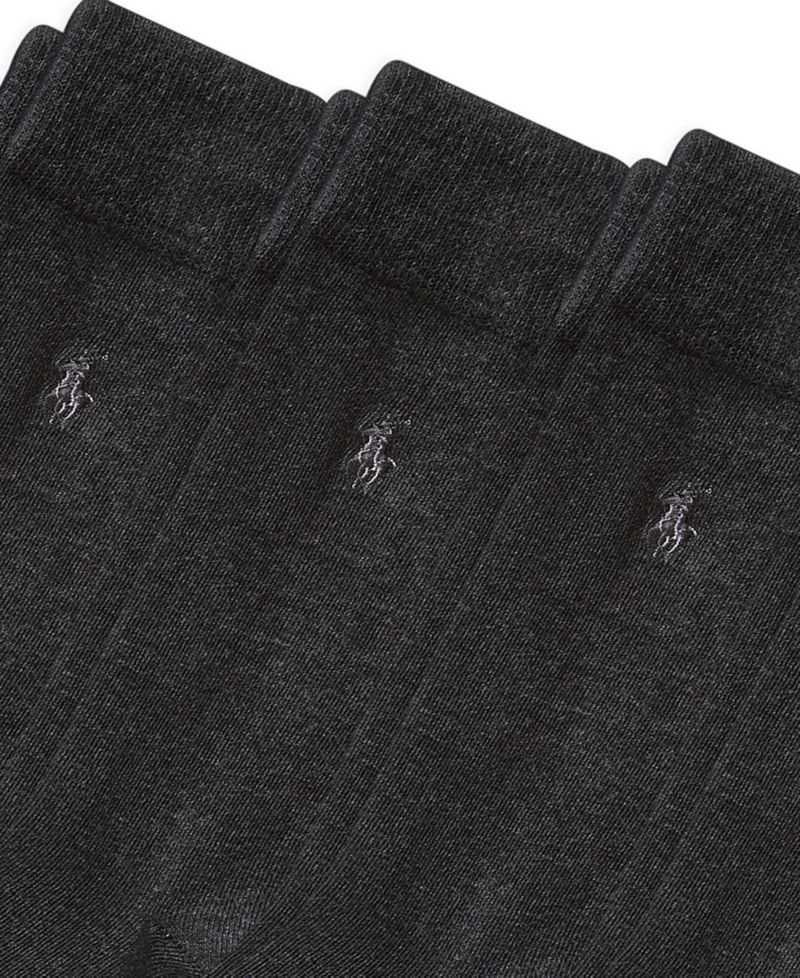 Men's Flat Knit Slack Dress Socks, 4-Pack