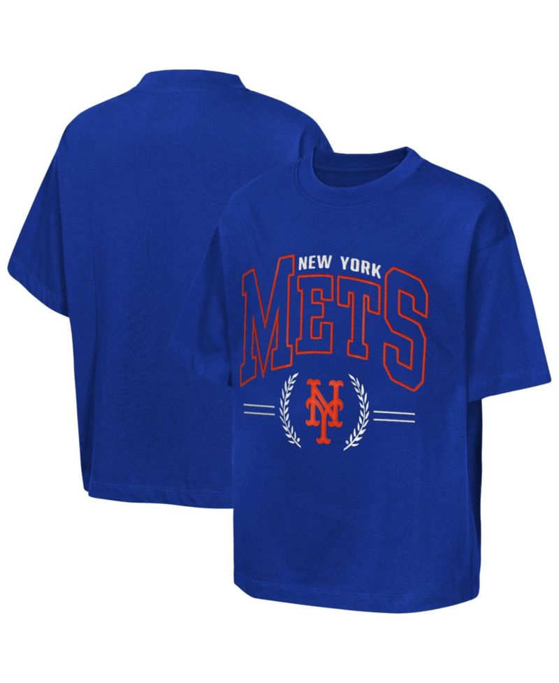 Big Boys and Girls Royal New York Mets Premium World Class T-Shirt