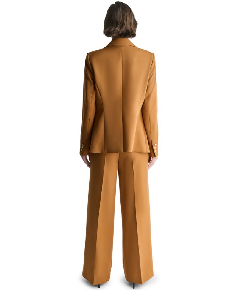 Women's Shoulder-Padded Single-Breasted One Button Blazer