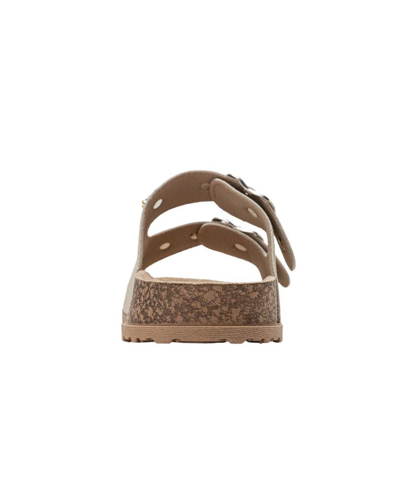 Girls Footbed Sandals - Lightweight with Secure Buckles and Multi-Charm Details (Little Girls/kids)