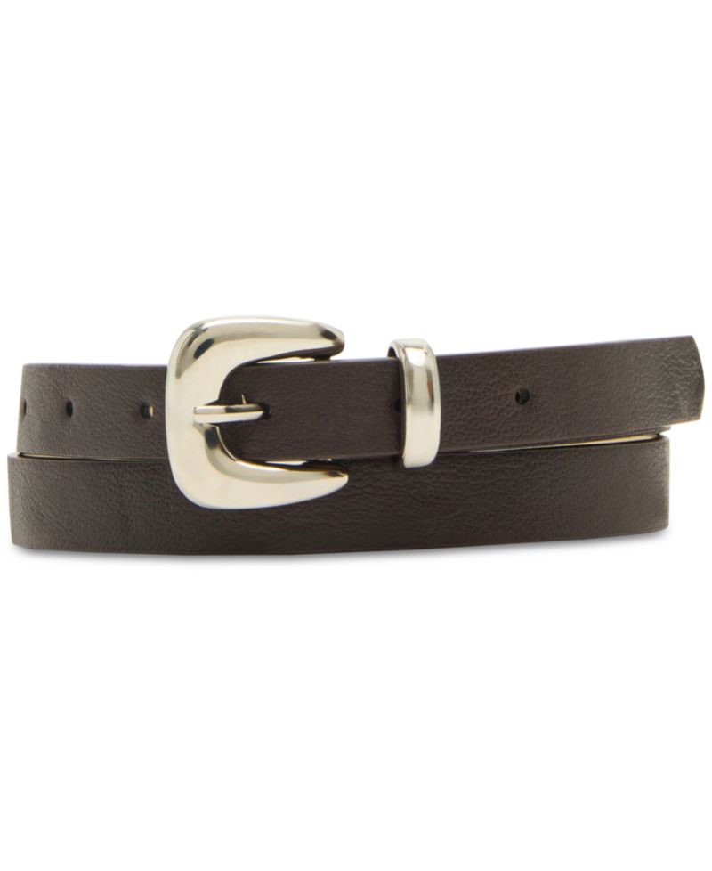 Textured Faux-Leather Belts, Set of 3