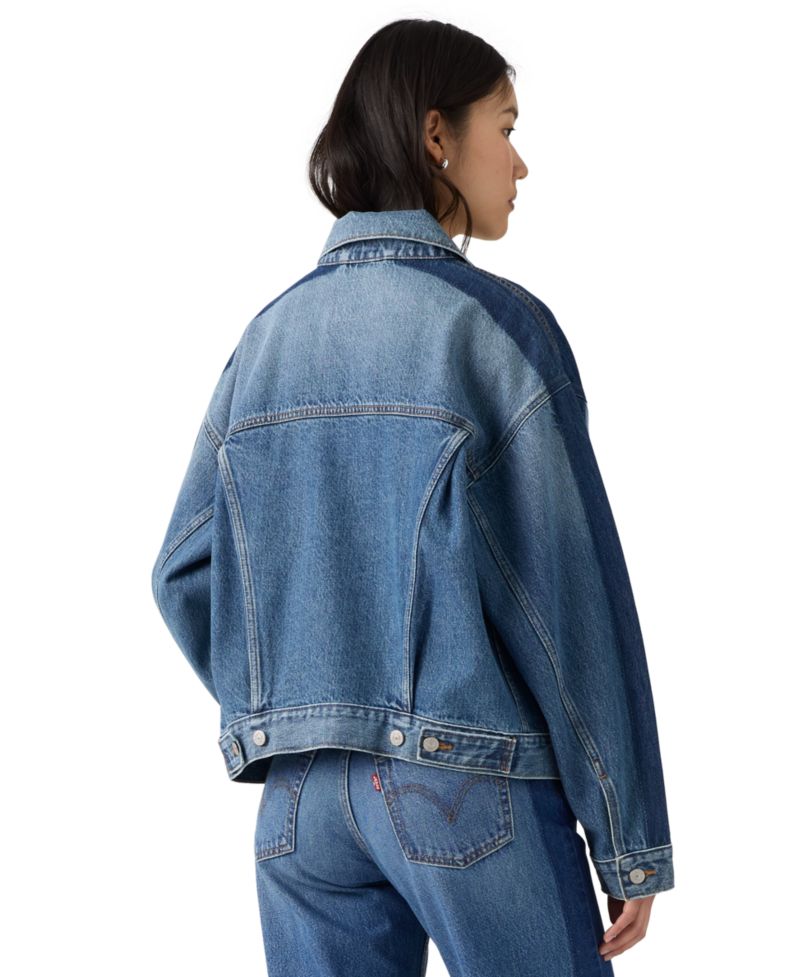 Plus Size '90s Cotton Denim Trucker Jacket
